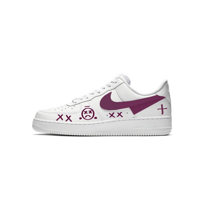 Nike Nike Air Force 1 Bad Low top Skateboard Shoes Women's White Purple