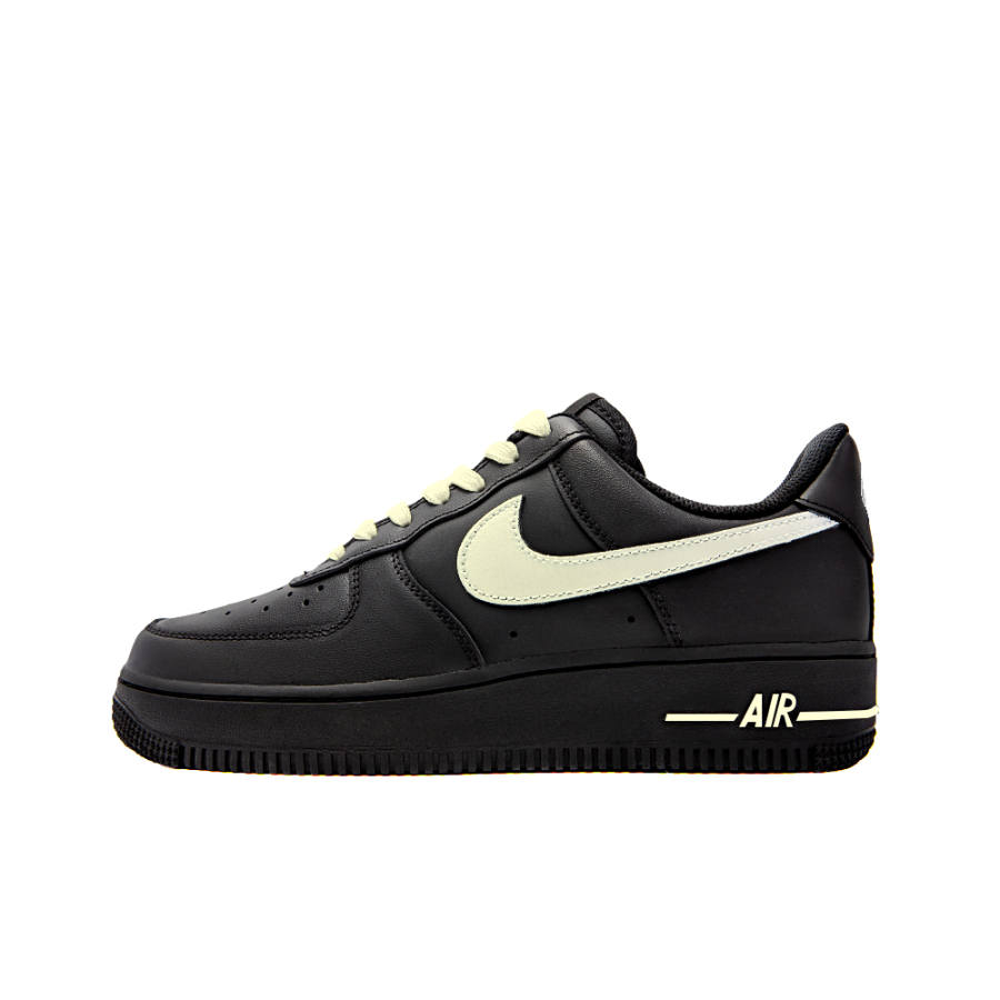 Nike Nike Air Force 1 Slip Resistant, Abrasion Resistant, Lightweight Low top Skateboard Shoes Women's Black Yellow