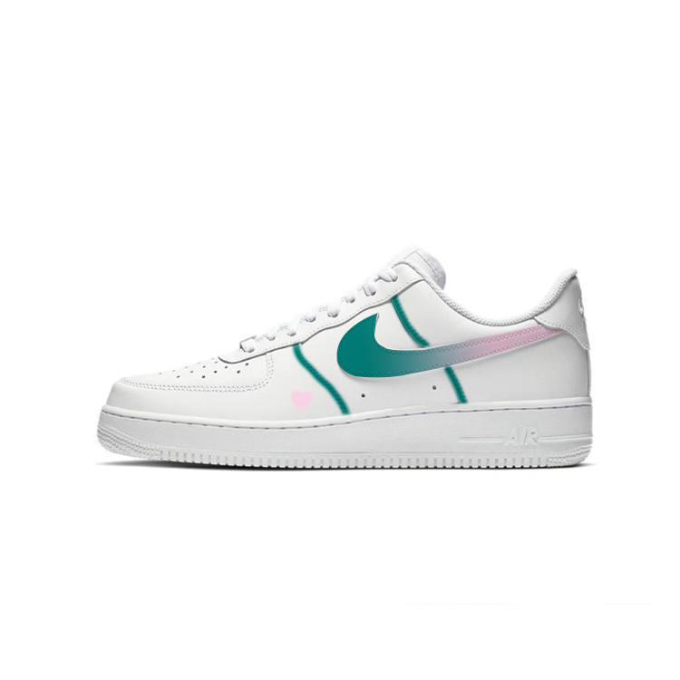 Nike Nike Air Force 1 Slip Resistant Slip Resistant Low top Skateboard Shoes Women's White Green Pink