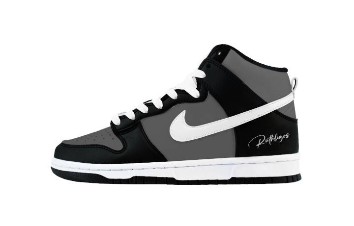 Nike Nike Dunk Cool Black Shadow Abrasion Resistant High top Skateboard Shoes Women's Black Gray