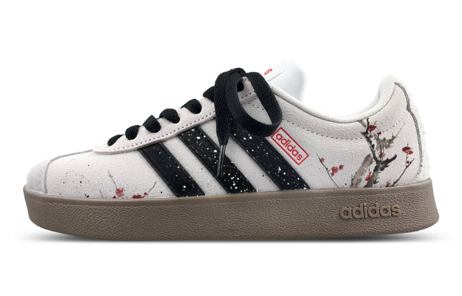 Adidas Adidas VL COURT 2.0 Low top Skateboard Shoes Unisex Black White Gray