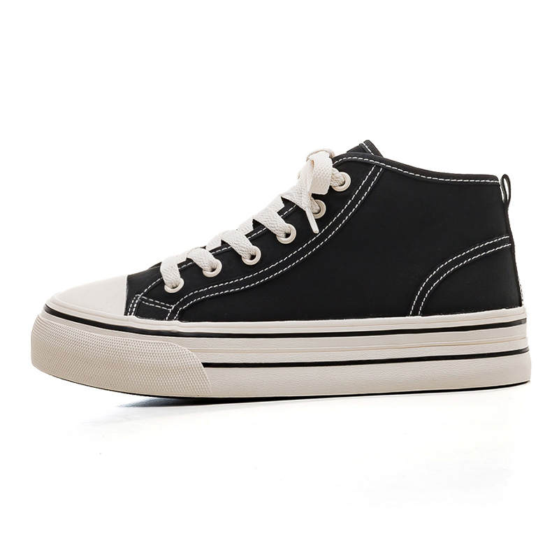RENBEN Slip Resistant, Abrasion Resistant, Lightweight Mid top Skateboard Shoes Women's Black