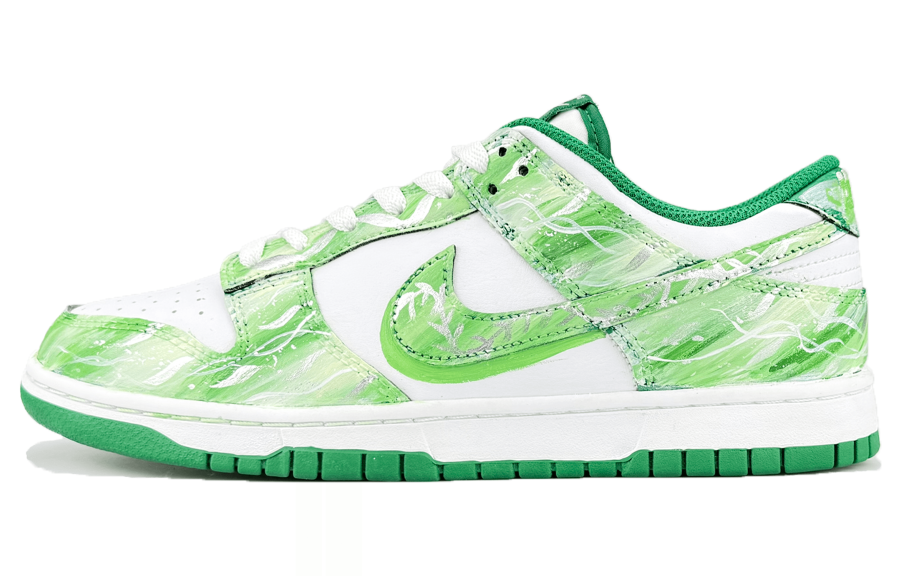Nike Nike Dunk Slip Resistant Abrasion Resistant Low top Skateboard Shoes Men's Green White