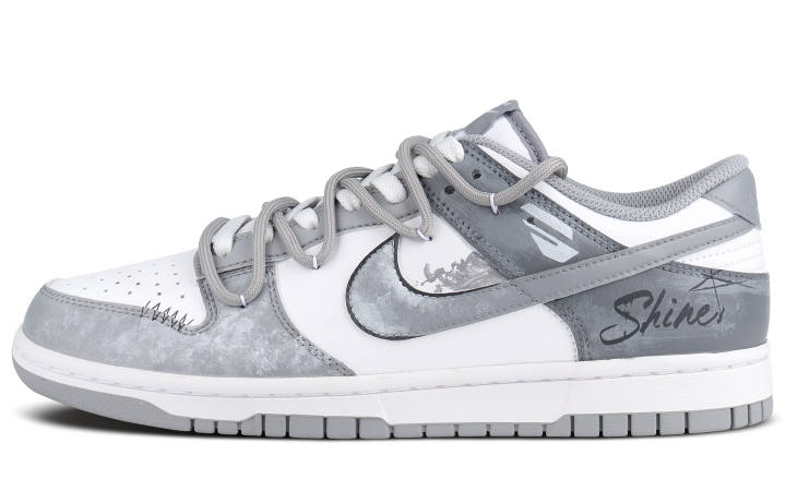 Nike Nike Dunk Lightweight Breathable Lightweight And Breathable Low top Skateboard Shoes Unisex Gray