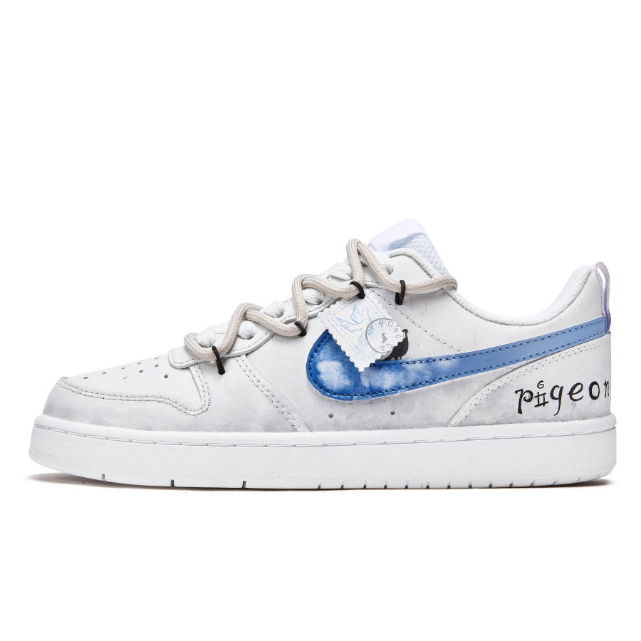 Nike Nike Court Vision 1 Freedom Panda, The Carrier Pigeon In The Rain Slip Resistant Low top Skateboard Shoes Men's