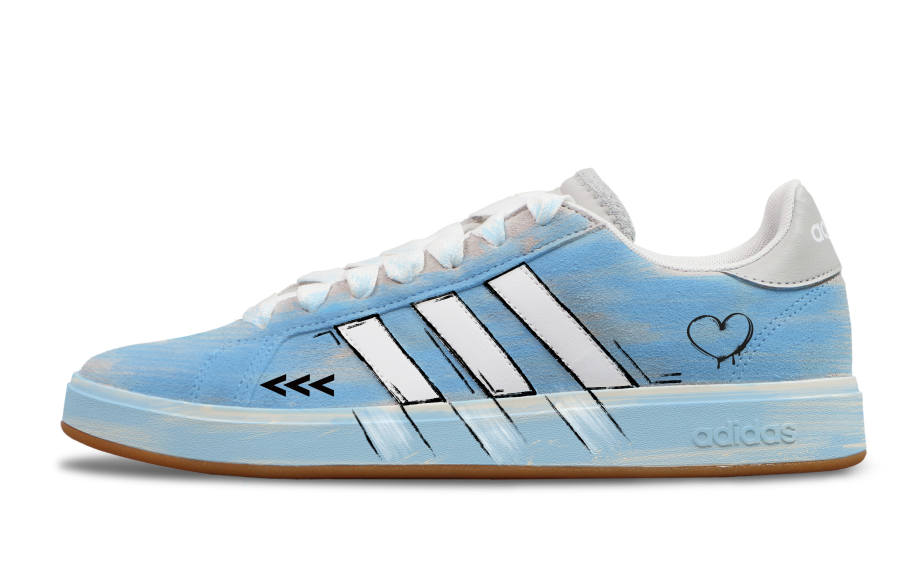 Adidas Adidas GRAND COURT 00s Abrasion Resistant Low top Skateboard Shoes Unisex Blue