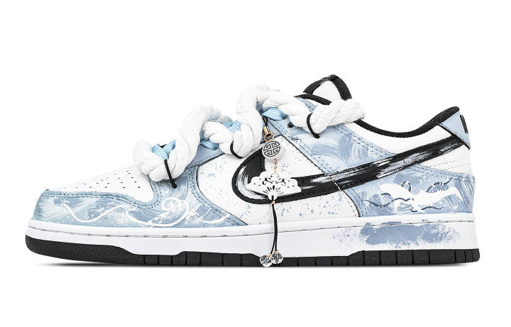 Nike Nike Dunk Whale Tide Guardian Abrasion Resistant Low top Skateboard Shoes Unisex Blue White