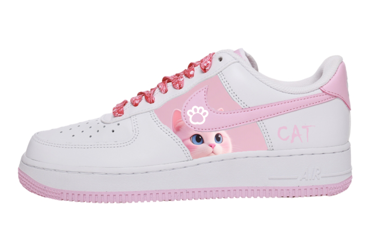Nike Nike Air Force 1 Low top Skateboard Shoes Unisex White Pink