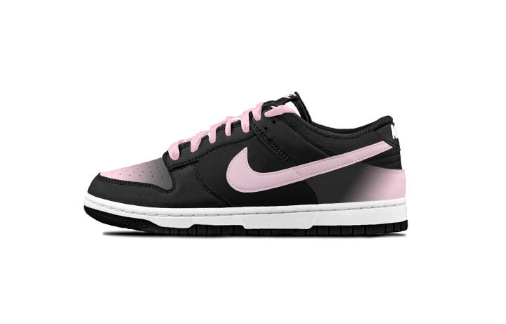 Nike Nike Dunk Cushioning, Wear Resistant Low top Skateboard Shoes Unisex Black Pink