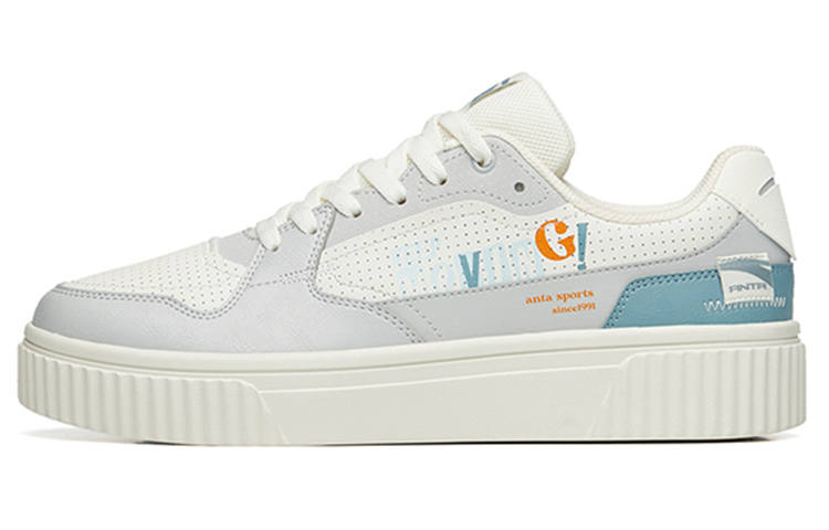 Anta Life Collection Low top Skateboard Shoes Men's White Gray