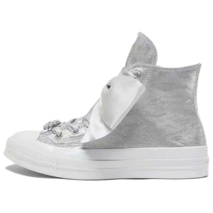 Converse Chuck Taylor All Star Slip Resistant Abrasion Resistant High top Skateboard Shoes Unisex Silver