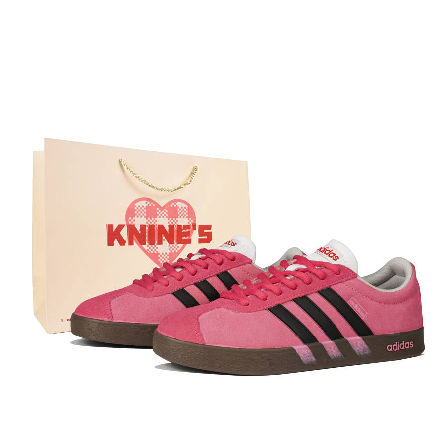 Adidas Adidas VL COURT 2.0 Cushioning Low top Skateboard Shoes Unisex Black Pink