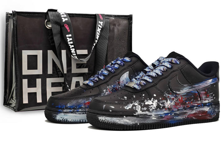 Nike Nike Air Force 1 Abrasion Resistant Abrasion Resistant Low top Skateboard Shoes Unisex Black