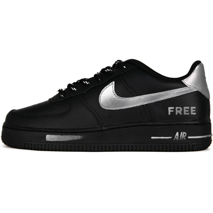 Nike Nike Air Force 1 Black Warrior, Air Force 1 Abrasion Resistant Low top Skateboard Shoes Unisex Black