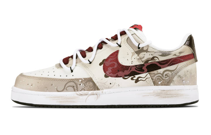 Nike Nike Court Vision 1 Abrasion Resistant Low top Skateboard Shoes Men's Brown Red