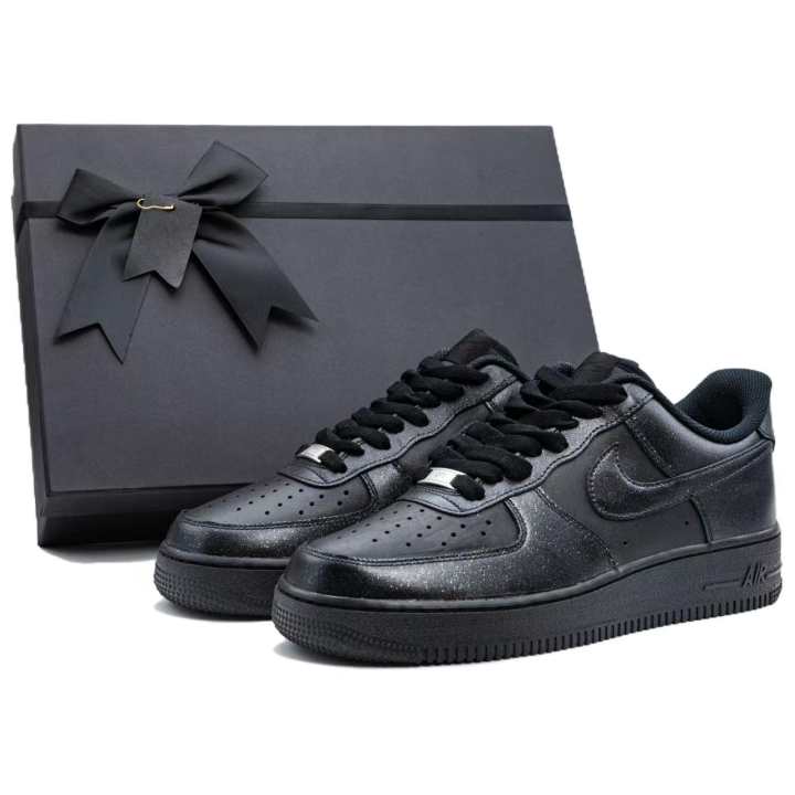 Nike Nike Air Force 1 Abrasion Resistant Height Increasing Low top Skateboard Shoes Unisex Black