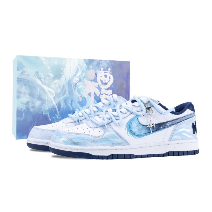 Nike Nike Big Deep Sea Era Cushioning Abrasion Resistant Low top Skateboard Shoes Unisex White Blue