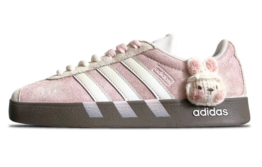Adidas Adidas VL COURT 2.0 Wear resistant And Lightweight Low top Skateboard Shoes Women's Dusty Pink