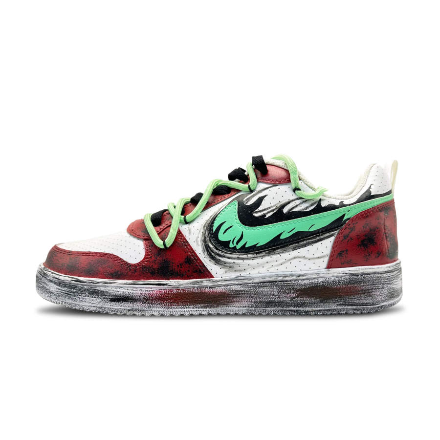 Nike Nike Court Borough Ruined Ruins Pen Rhythm Abrasion Resistant Low top Skateboard Shoes Unisex Red