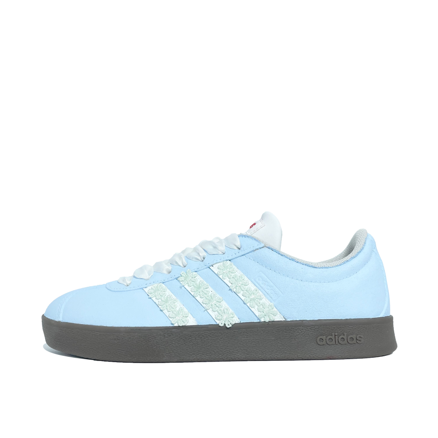 Adidas Adidas VL COURT 2.0 Little Orchid Lightweight Low top Skateboard Shoes Unisex Blue White