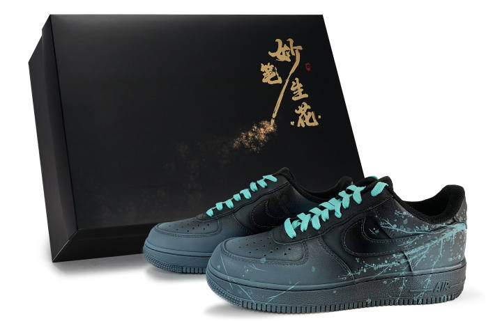 Nike Nike Air Force 1 Skateboard Shoes Unisex Low Top Cyan