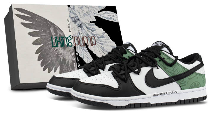 Nike Nike Dunk Leather Coverage Cushioning Low top Skateboard Shoes Unisex