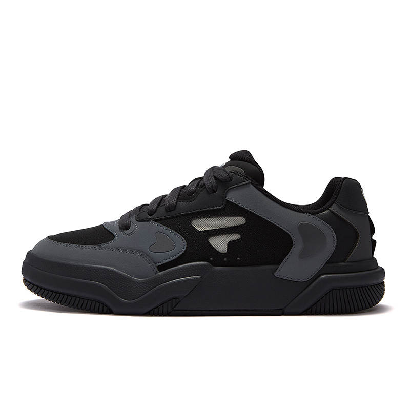 FILA FUSION GRIND Jump Skateboard Shoes Textile, Synthetic Leather Low top Skateboard Shoes Men's Black Gray