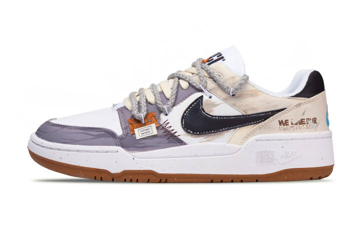 Nike Nike Full Force Leather Low top Skateboard Shoes Men's Gray