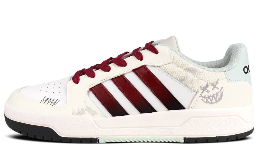 Adidas Neo Entrap Berry Demon Synthetic Leather Cushioning, Wear Resistant Low top Skateboard Shoes Unisex