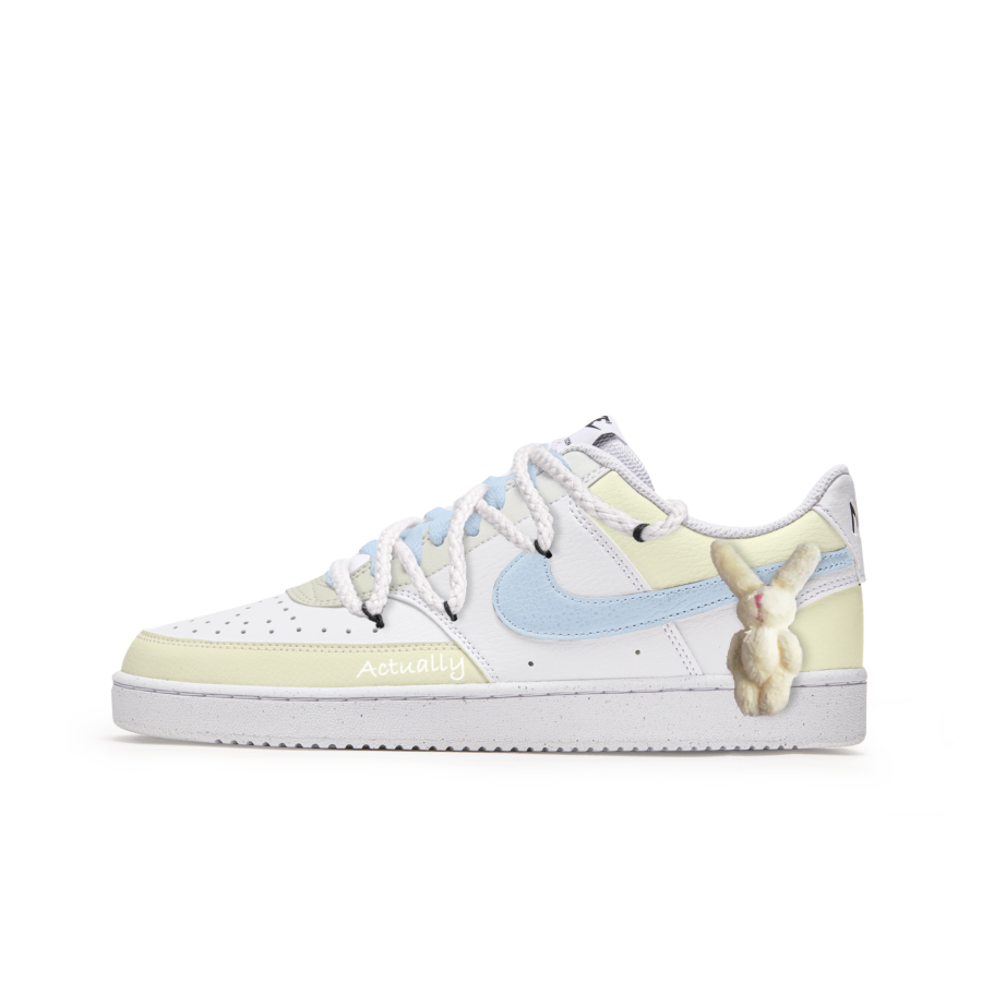 Nike Nike Court Vision 1 Freedom Panda, Butter Bunny Slip Resistant Abrasion Resistant Low top Skateboard Shoes Men's