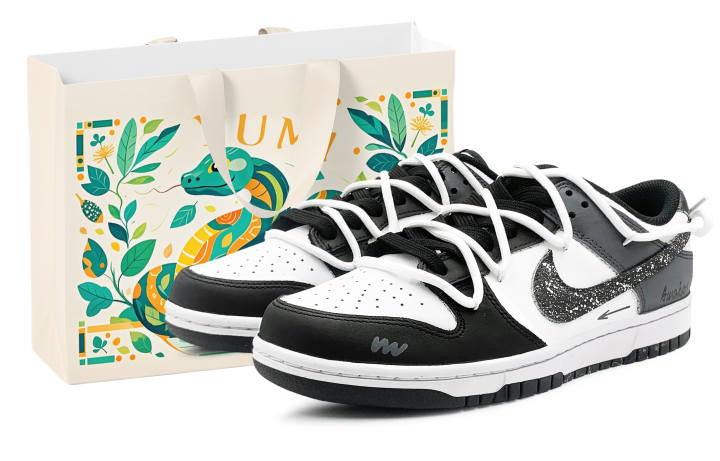 Nike Nike Dunk Coverage Abrasion Resistant Breathable Low top Skateboard Shoes Unisex Black Gray
