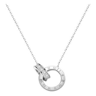VSENSE.CN 925 Silver Zircon Necklaces Unisex