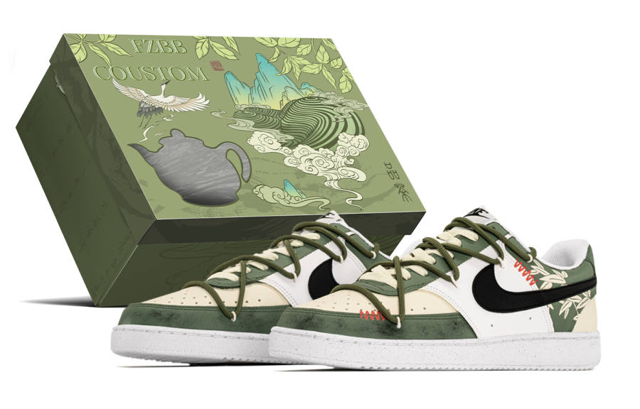 Nike Nike Court Vision 1 Leather Cushioning Height Increasing Cushioning Height Increasing Low top Skateboard Shoes Men's