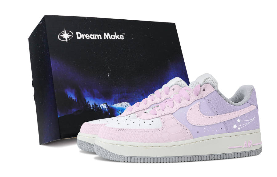 Nike Nike Air Force 1 Slip Resistant Cushioning Abrasion Resistant Low top Skateboard Shoes Women's Light Purple
