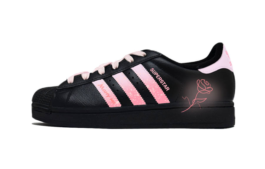 Adidas Originals SUPERSTAR Lover Shell Head Abrasion Resistant Abrasion Resistant Low top Skateboard Shoes Women's