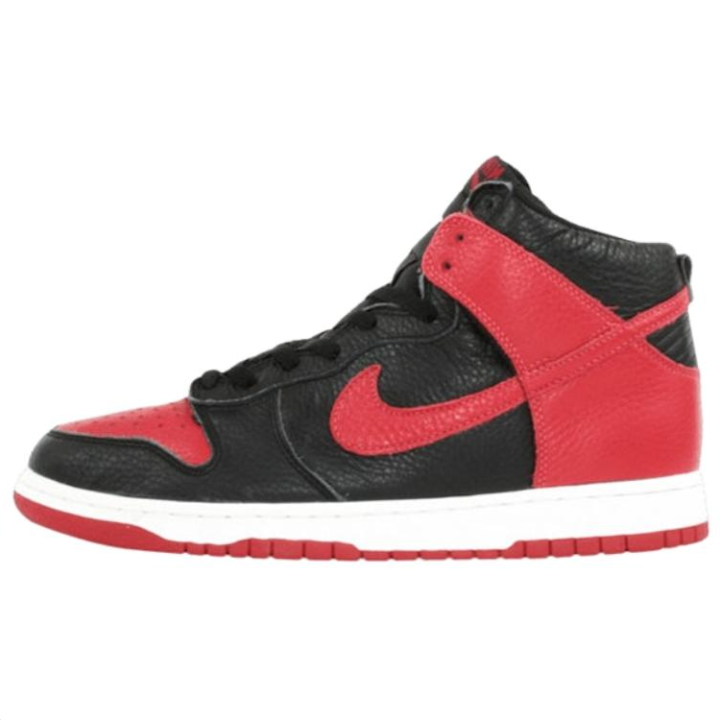 Nike Nike Dunk High Tumbled Leather Black Varsity Red
