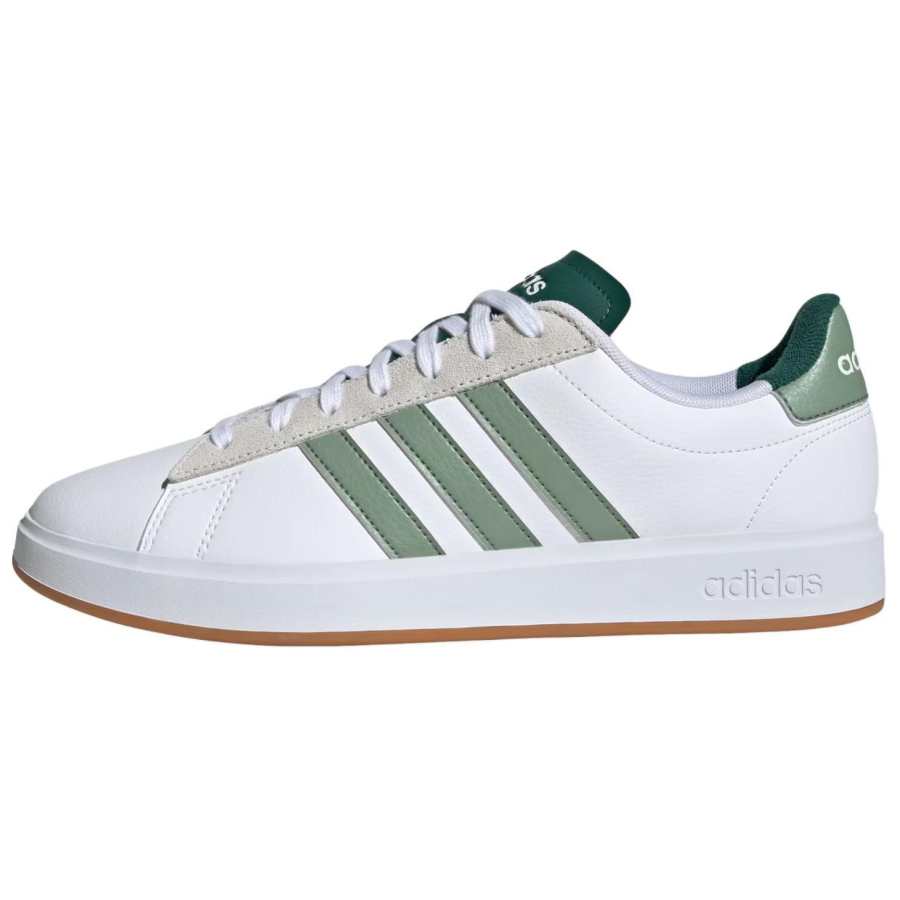 Adidas Adidas GRAND COURT 2.0 Slip Resistant Abrasion Resistant Low top Skateboard Shoes Men's White Green