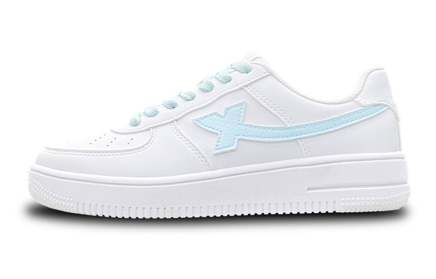 XTEP Air Force 1 Slip Resistant Abrasion Resistant Low top Skateboard Shoes Women's Light Blue