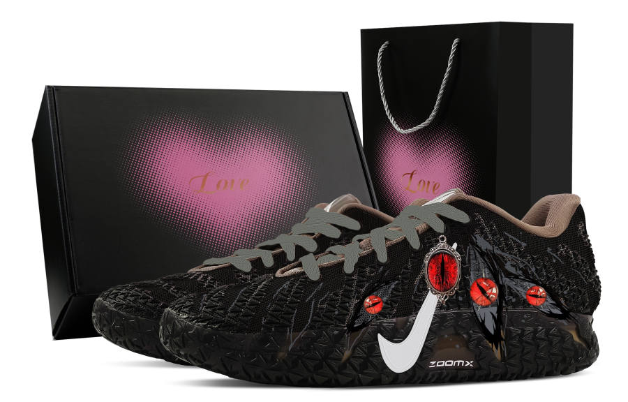 Nike Nike Ja Morant 3 Blazing Thorn, Heart Box Abrasion Resistant Low top Basketball Shoes Men's Black Brown