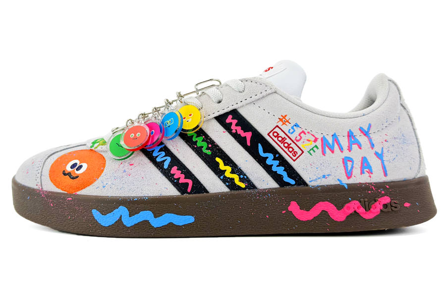 Adidas Adidas VL COURT 2.0 Lifestyle Sui Xin, May Carrot Low top Skateboard Shoes Unisex Gray