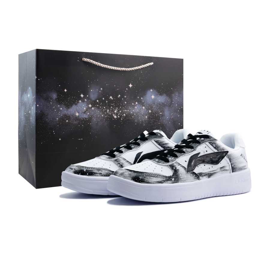 Li-Ning Li Ning Floating Boat Abrasion Resistant Lightweight Breathable Low top Skateboard Shoes Unisex Black