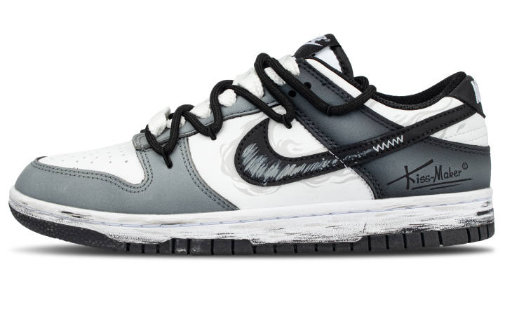 Nike Nike Dunk Leather Coverage Impact Resistance Low top Skateboard Shoes Unisex