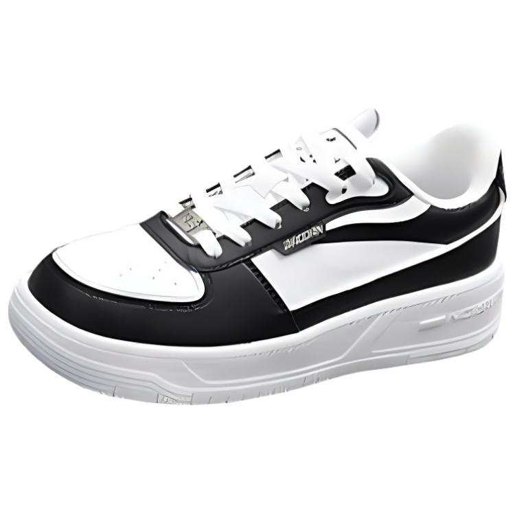 QIAODAN Non slip Lightweight Low top Skateboard Shoes Women's White Black