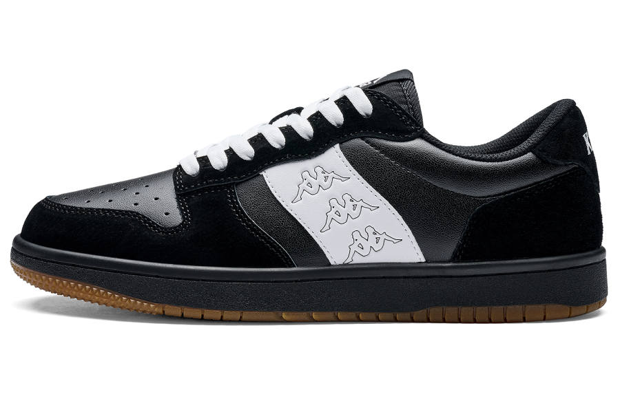 Kappa Neo Back to Back Slip Resistant, Abrasion Resistant, Lightweight Low top Skateboard Shoes Unisex Black