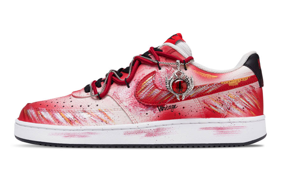 Nike Nike Court Vision 1 Fiery Swirl Abrasion Resistant Lightweight Height Increasing Low top Skateboard Shoes Men's