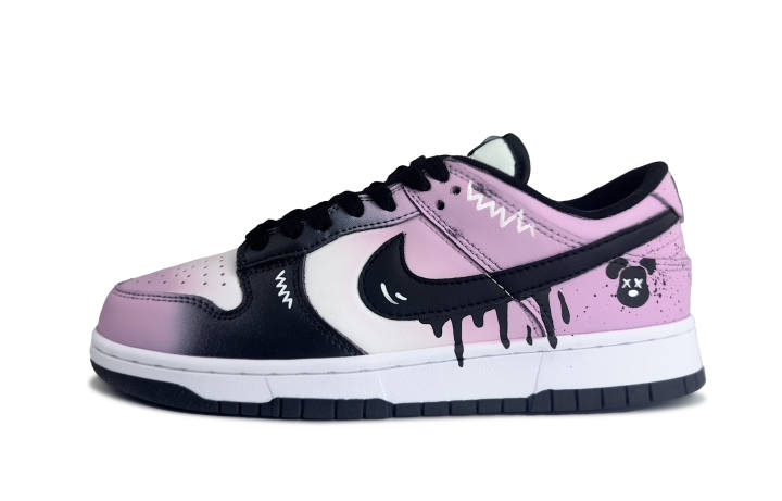 Nike Nike Dunk Glaze Puppy Abrasion Resistant Low top Skateboard Shoes Unisex Black Pink