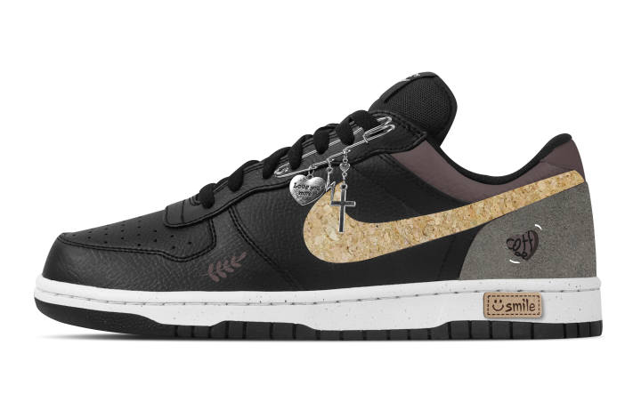 Nike Nike Big Heartfelt Touch Bracelet Abrasion Resistant Breathable Low top Skateboard Shoes Men's Black Brown