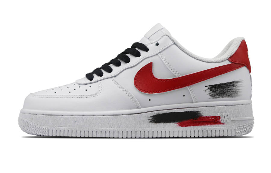 Nike Nike Air Force 1 Fault Slip Resistant Abrasion Resistant Low top Skateboard Shoes Women's Red White