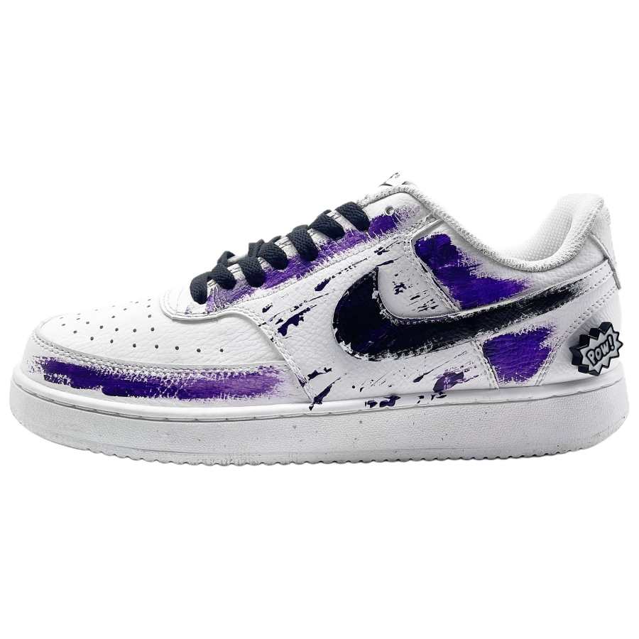 Nike Nike Court Vision 1 Shooting Stars Purple Rain Cushioning Low top Skateboard Shoes Unisex White Purple