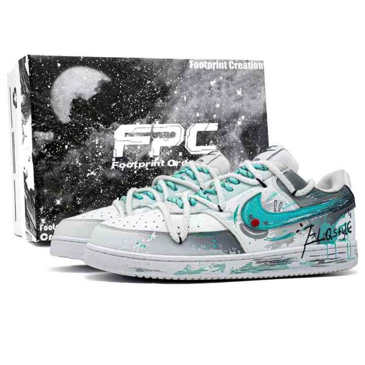 Nike Nike Court Vision 1 Skateboard Shoes Unisex Low Top Blue, Green